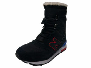 Зимние New Balance 574 Suede высокие черные