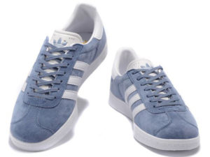 Adidas Gazelle голубые с белым