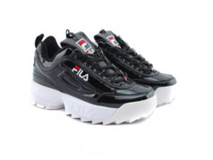 Fila Disruptor 2 черные с белым кожаные