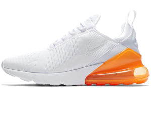 Nike Air Max 270 белые с оранжевым