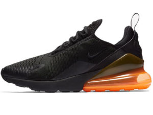 Nike Air Max 270 черные с оранжевым