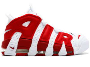 Nike Air More Uptempo белые с красным