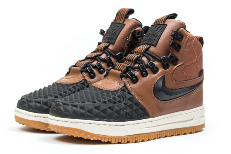 Зимние Nike Air Force 1 с МЕХОМ Lunar Duckboot коричневые (35-45)