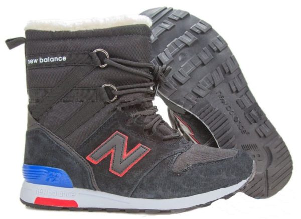 Сапоги New Balance Snow Boots черные с красным 36-40