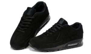 Зимние Nike Air Max 90 VT с мехом черные (35-44)