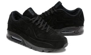 Зимние Nike Air Max 90 VT с мехом черные (35-44)