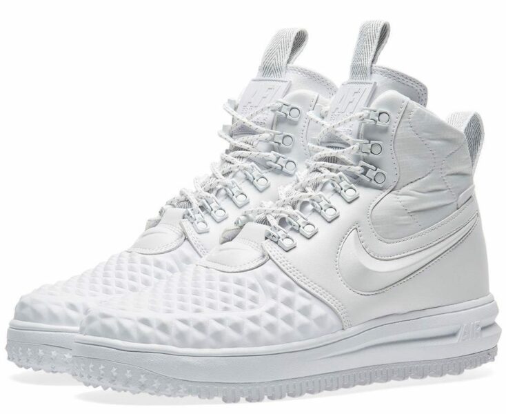 Зимние Nike Air Force 1 Lunar Duckboot White белые (41-45)