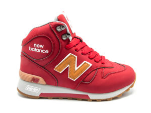 New Balance 1300 нубук с натуральным мехом красные (36-41)