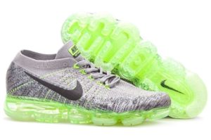 Nike Air VaporMax Flyknit серые с зеленым 40-44