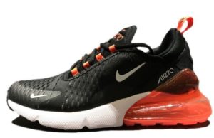 Nike Air Max 270 черно-белые с оранжевым (35-44)