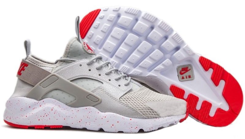 Nike Air Huarache Ultra серые с красным (36-45)