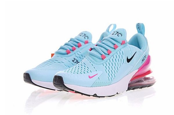 Nike Air Max 270 голубые с розовым (35-39)