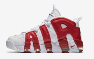 Nike Air More Uptempo белые с красным 40-45