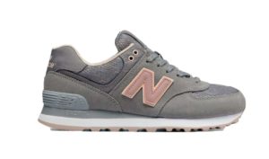 New Balance 574 серые с розовым 36-40