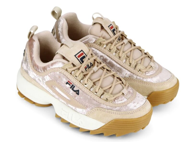 Fila Disruptor 2 золотые вельвет (35-39)