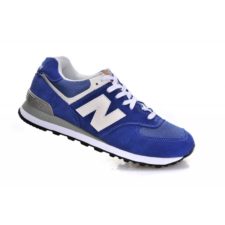 NEW BALANCE 574 замша синий с белым (35-39)