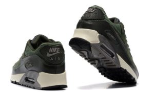 Nike Air Max 90 замша зеленые с серым (35-44)