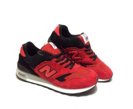 Кроссовки New Balance 577 замша-сетка красно-черные 40-44