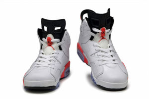 Nike Air Jordan 6 белые с красным (35-45)