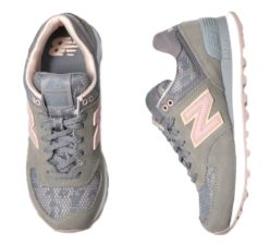 New Balance 574 серые с розовым 36-40