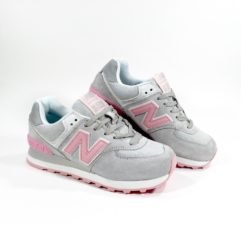 New Balance 574 серые с розовым (35-39)