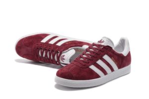 Adidas Gazelle бордовые с белым (35-39)