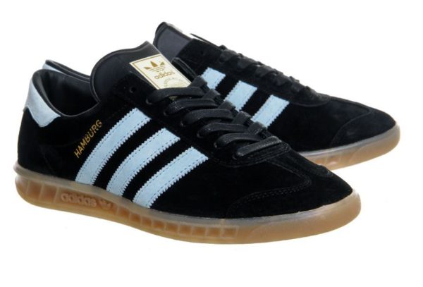 Adidas Hamburg черные со светло-синим (39-44)
