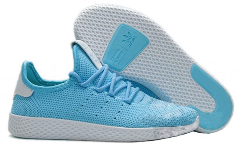 Adidas x Pharrell Williams Tennis Hu голубые с белым (35-39)