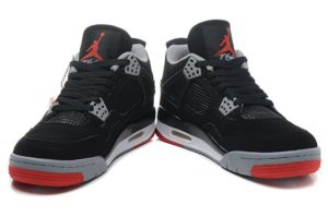 Air Jordan 4 Retro черные с красным (35-45)