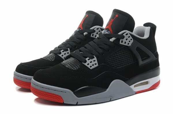 Nike Air Jordan 4 Retro черные с красным (35-45)