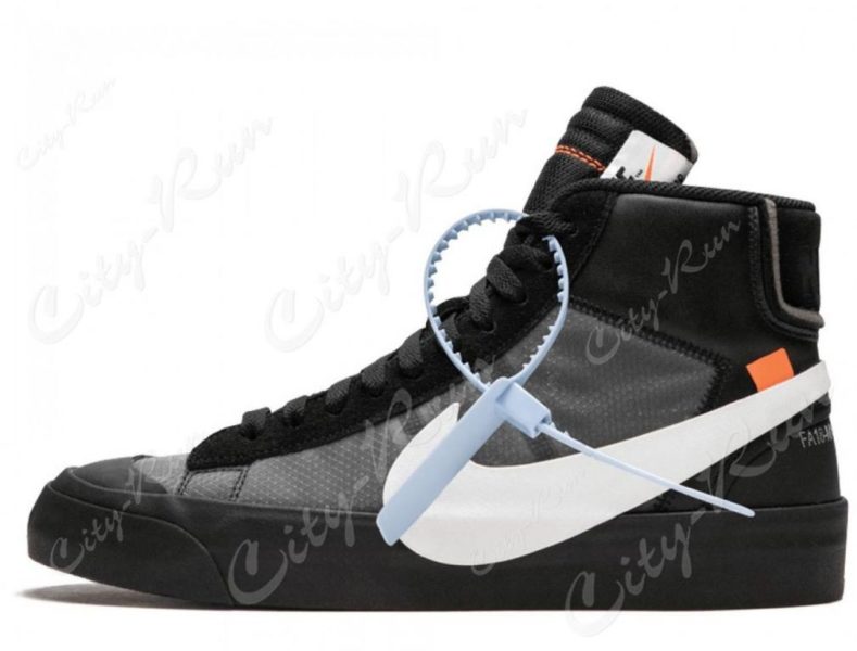 Off White x Nike Blazer Mid черные (Black) (40-44)