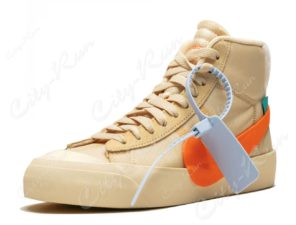 Off White x Nike Blazer Mid оранжевые (40-44)