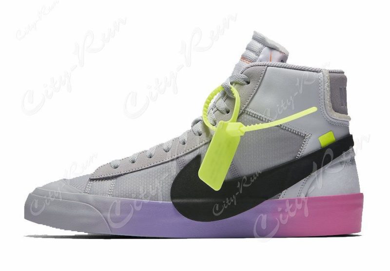 Off White x Serena Williams x Nike Blazer Mid фиолетовые (40-44)