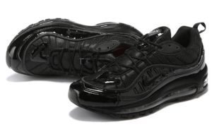 Supreme x Nike Air Max 98 черные (Black) (35-44)