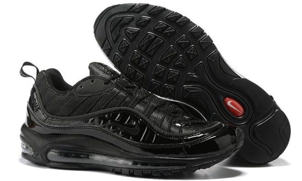 Supreme x Nike Air Max 98 черные (Black) (35-44)