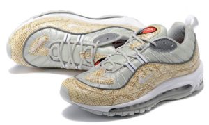 Supreme x Nike Air Max 98 белые с бежевым (35-44)