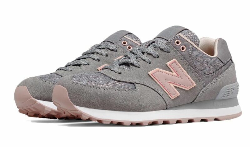 New Balance 574 серые с розовым 36-40