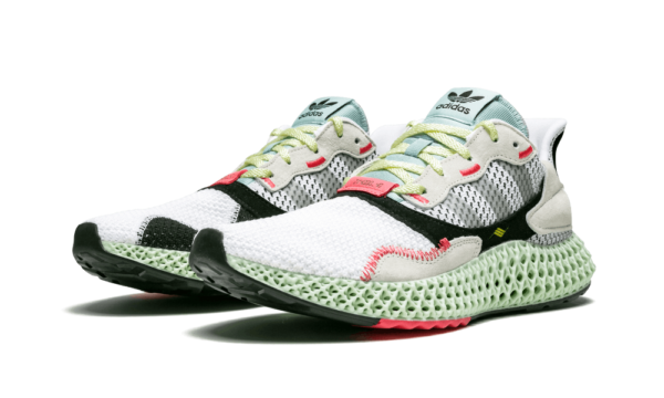 Adidas ZX 4000 4D  белые-чёрные-зелёные (40-44).