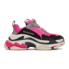 Balenciaga Triple S Pink-Black розовые-чёрные  (35-39)