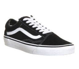 Кеды Vans black-white черные с белым 35-43