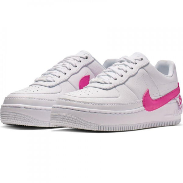 Nike Air Force 1 LV8 белые с розовым (35-39)