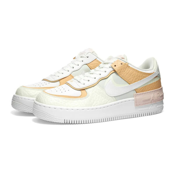 Nike Air Force 1 Shadow бело-желтые с розовым (35-39)