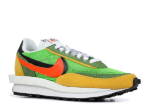 Nike Waffle Daybreak х Sacai зеленые-желто-оранжевые (40-44)