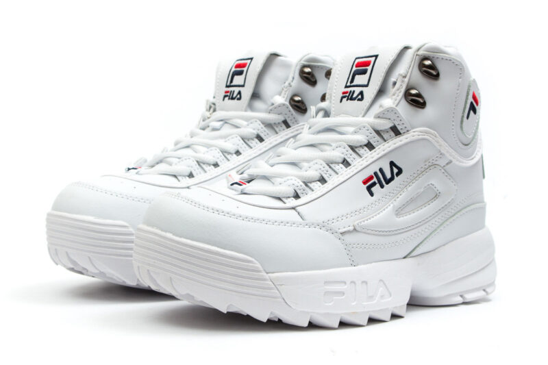 Зимние Fila Disruptor 2 с мехом белые (35-40)