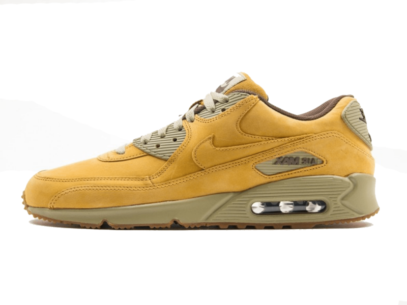 Nike Air Max 90 желтые с серым нубук мужские (40-45)