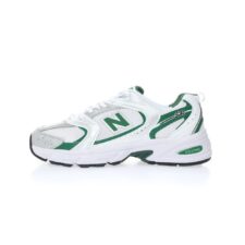 New Balance Mr 530 белые с зеленым сетка мужские-женские (35-44)