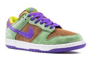 Nike SB Dunk Low Pro зеленые с коричневым и фиолетовым нубук мужские (40-44)